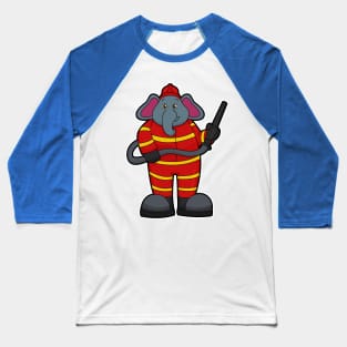 Elephant as Firefighter with Hose Baseball T-Shirt